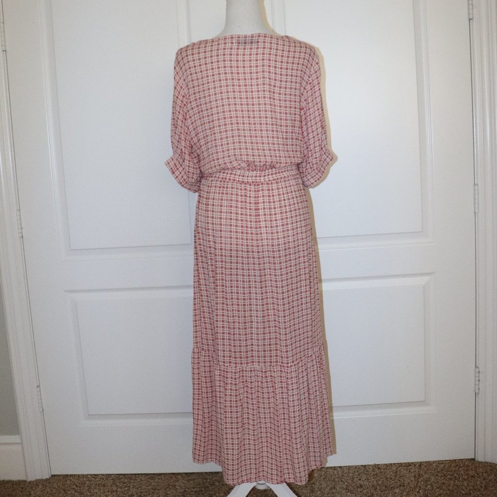 Faithfull The Brand Bow Tie Maple Midi Dress Size 6 - Picture 4 of 4